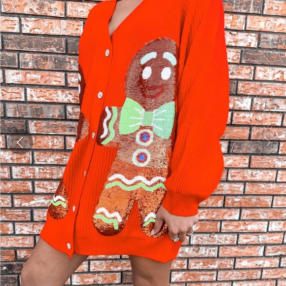 NEW QUEEN OF SPARKLES cardigan mini dress 2xl - Picture 2 of 5